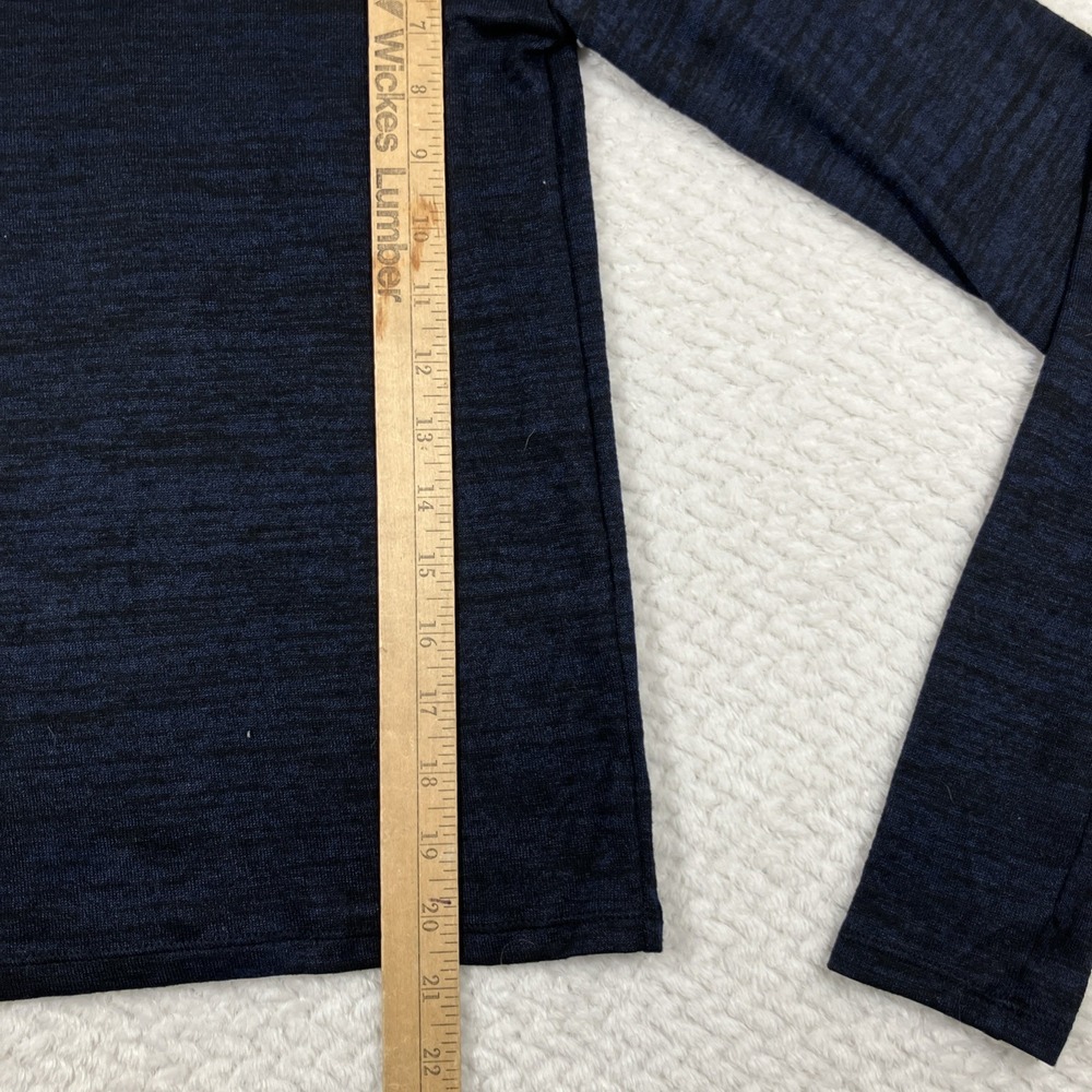 Rag & Bone Long Sleeve Knit Top Navy Blue Small Sheer Elevated Basic Minimalist - Picture 9 of 11